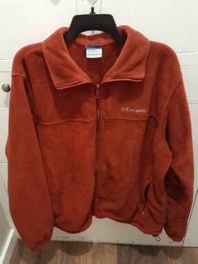 Columbia Deep Red Full-Zip Fleece Jacket